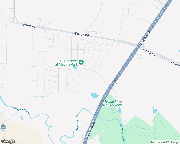 map of restaurants, bars, coffee shops, grocery stores, and more near 15895 Texas 16 in San Antonio