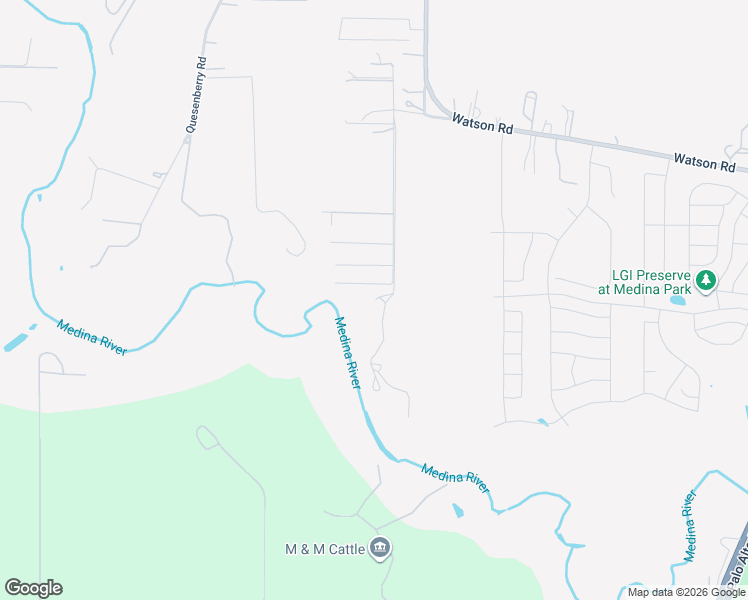 map of restaurants, bars, coffee shops, grocery stores, and more near 14781 Watson Road in Von Ormy