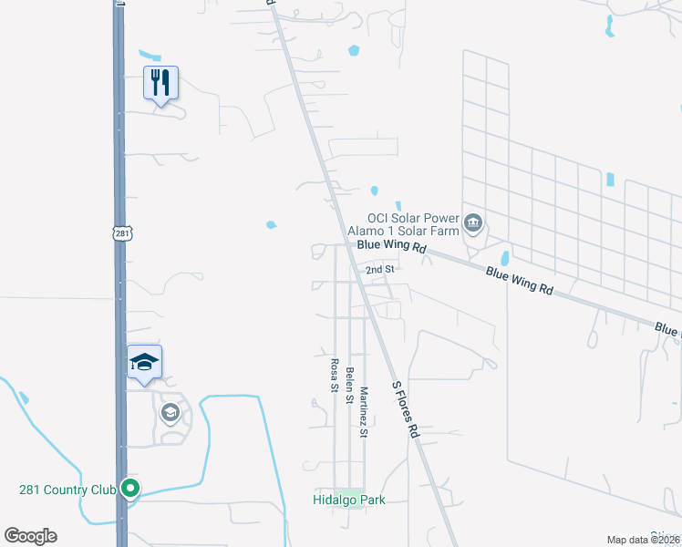 map of restaurants, bars, coffee shops, grocery stores, and more near 15360 Belen Street in San Antonio