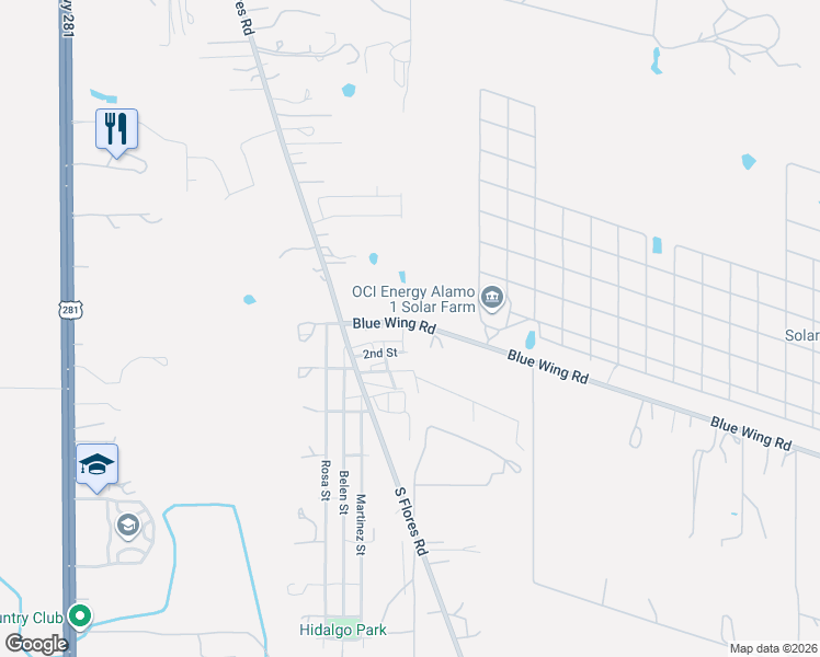 map of restaurants, bars, coffee shops, grocery stores, and more near 2180 Blue Wing Road in San Antonio