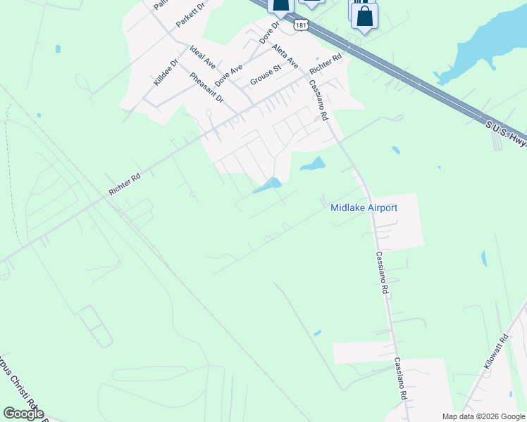 map of restaurants, bars, coffee shops, grocery stores, and more near 14813 Cassiano Road in Elmendorf