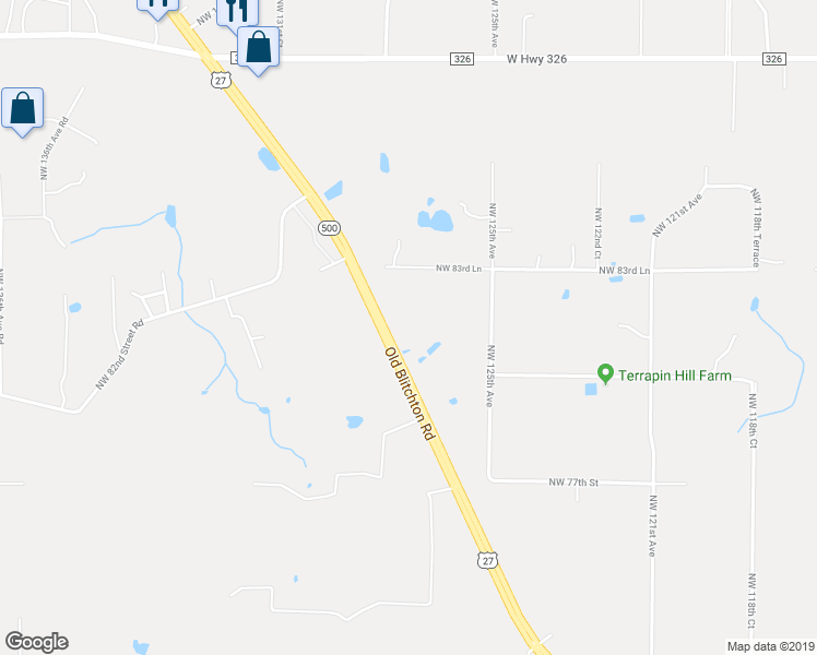 map of restaurants, bars, coffee shops, grocery stores, and more near 12771 U.S. 27 in Ocala