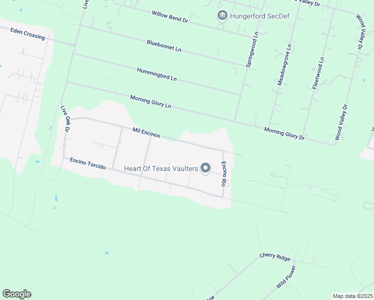 map of restaurants, bars, coffee shops, grocery stores, and more near 180 Mil Encinos in Adkins
