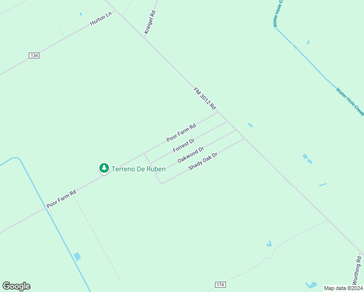 map of restaurants, bars, coffee shops, grocery stores, and more near 1622 Forrest Dr in Wharton