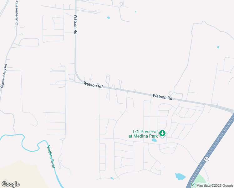 map of restaurants, bars, coffee shops, grocery stores, and more near 14889 Watson Road in Von Ormy