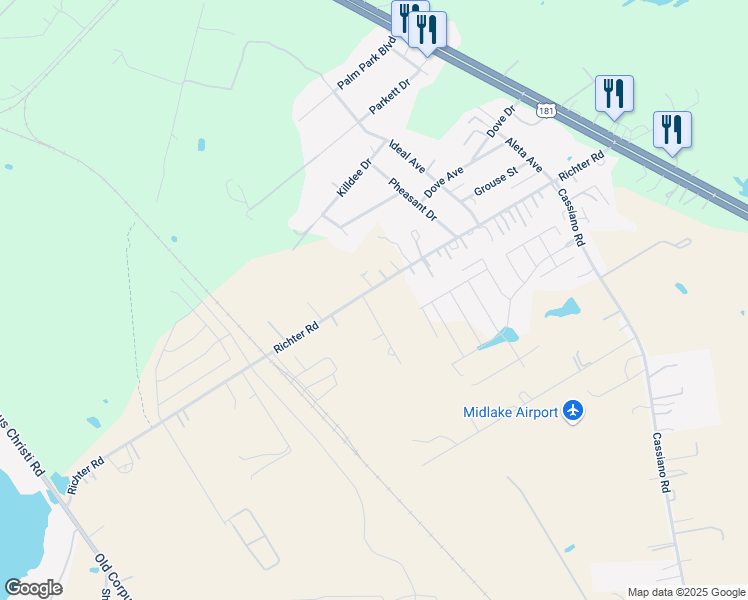 map of restaurants, bars, coffee shops, grocery stores, and more near 14706 Swisher Street in Elmendorf