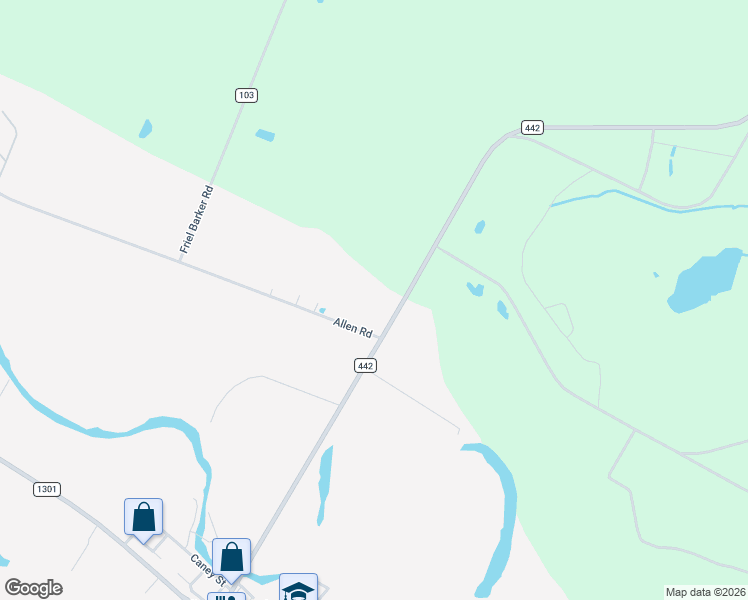 map of restaurants, bars, coffee shops, grocery stores, and more near 8687 Farm to Market Road 442 in Boling-Iago