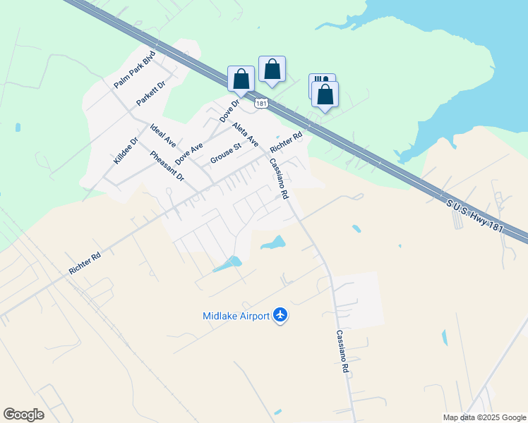 map of restaurants, bars, coffee shops, grocery stores, and more near 7623 Bit Circle in Elmendorf