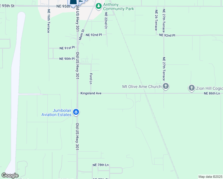 map of restaurants, bars, coffee shops, grocery stores, and more near 2235 Northeast 86th Lane in Anthony