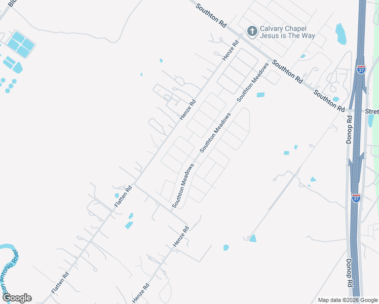 map of restaurants, bars, coffee shops, grocery stores, and more near 14218-14388 Henze Road in San Antonio