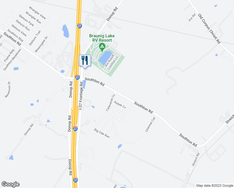 map of restaurants, bars, coffee shops, grocery stores, and more near 13976-14044 Southton Road in Elmendorf