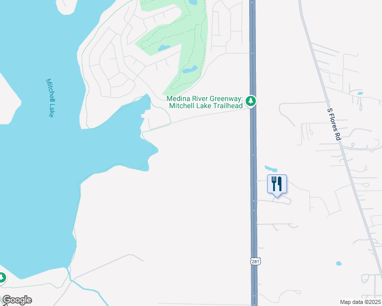 map of restaurants, bars, coffee shops, grocery stores, and more near Unnamed Road in San Antonio