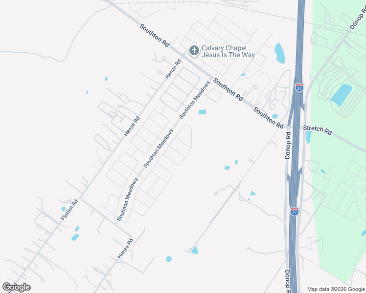 map of restaurants, bars, coffee shops, grocery stores, and more near 13545 Southton Road in San Antonio