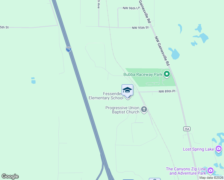 map of restaurants, bars, coffee shops, grocery stores, and more near 4430 Northwest 89th Place in Ocala