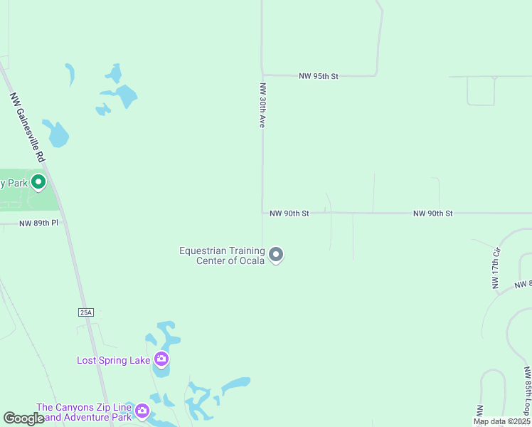 map of restaurants, bars, coffee shops, grocery stores, and more near 4200 Northwest 90th Street in Ocala