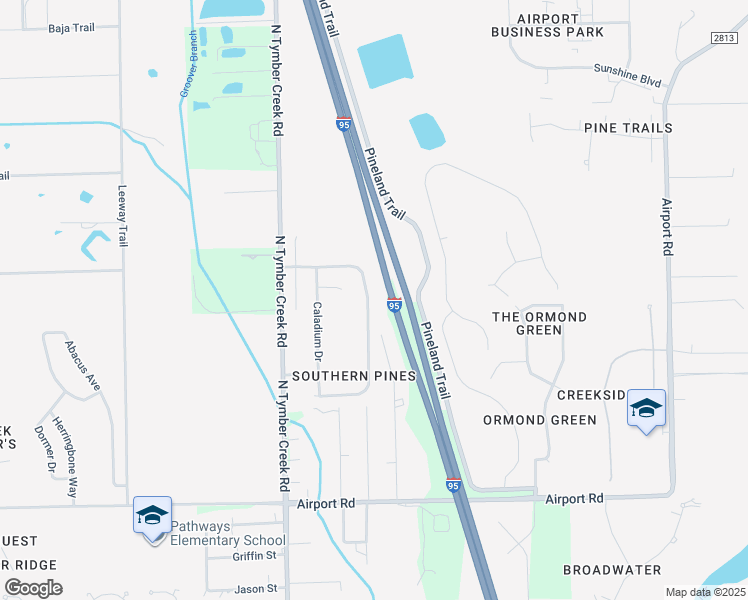 map of restaurants, bars, coffee shops, grocery stores, and more near 54 Chrysanthemum Drive in Ormond Beach