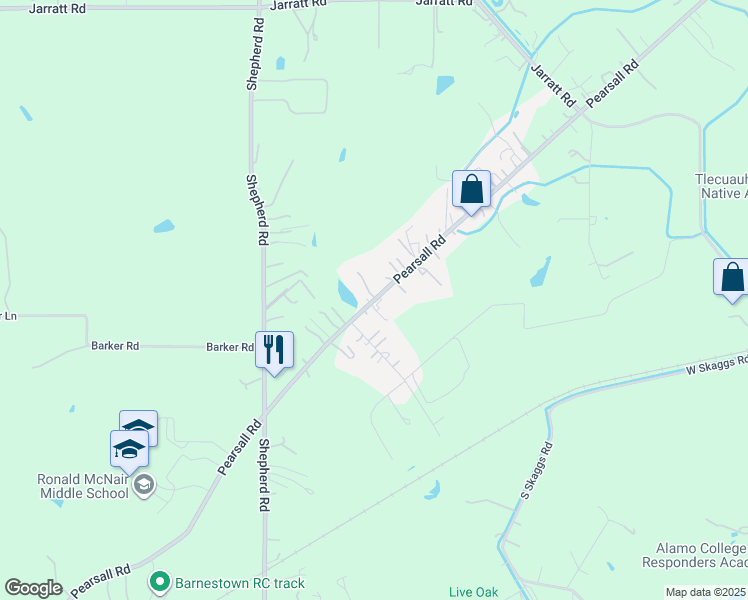 map of restaurants, bars, coffee shops, grocery stores, and more near 11271 Pearsall Rd in Atascosa