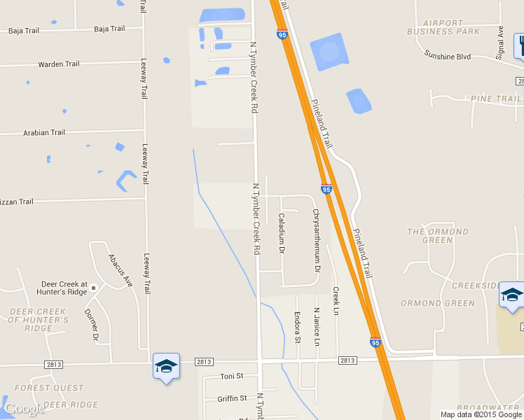 map of restaurants, bars, coffee shops, grocery stores, and more near 12 Acanthus Circle in Ormond Beach