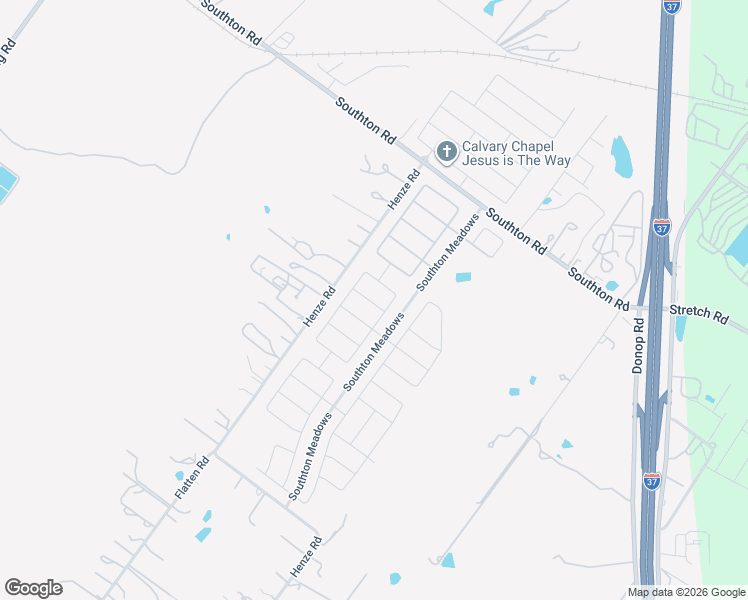 map of restaurants, bars, coffee shops, grocery stores, and more near 13545 Southton Road in San Antonio