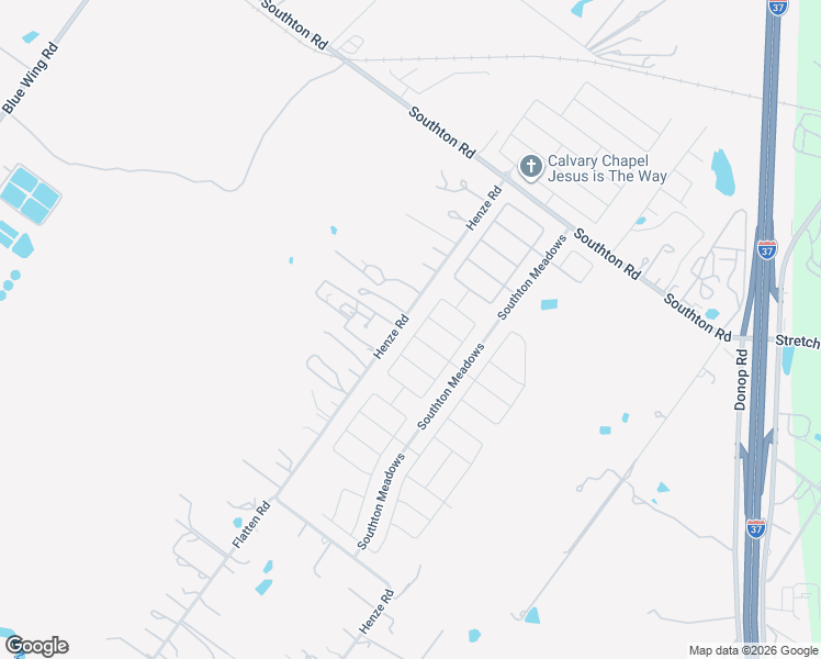 map of restaurants, bars, coffee shops, grocery stores, and more near 13400-14116 Henze Road in San Antonio