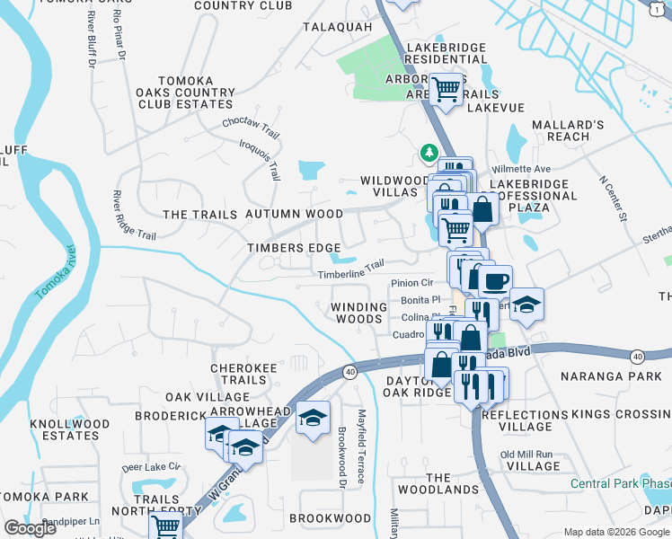 map of restaurants, bars, coffee shops, grocery stores, and more near 8 Shelly Way in Ormond Beach