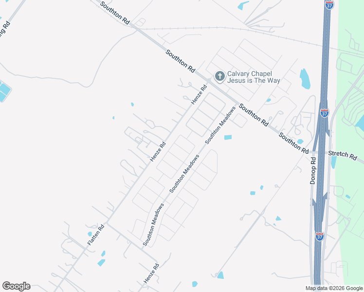 map of restaurants, bars, coffee shops, grocery stores, and more near 13400-14116 Henze Road in San Antonio