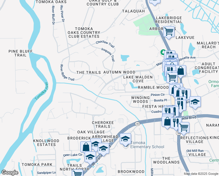 map of restaurants, bars, coffee shops, grocery stores, and more near 15 Havenwood Trail in Ormond Beach