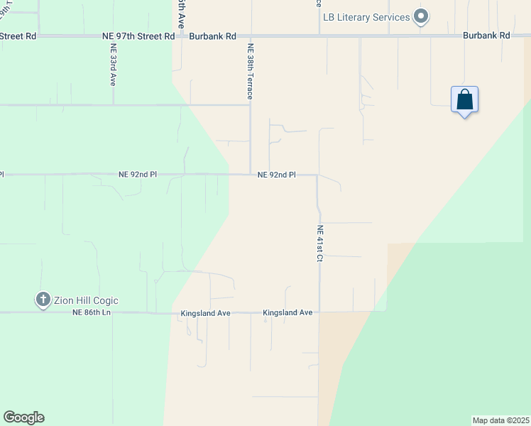 map of restaurants, bars, coffee shops, grocery stores, and more near 3898 Northeast 92nd Place in Anthony
