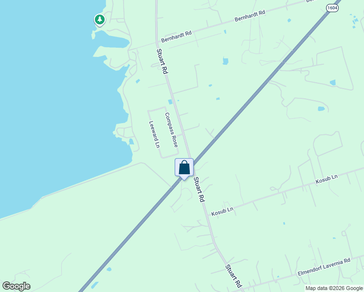 map of restaurants, bars, coffee shops, grocery stores, and more near 13612 Stuart Road in San Antonio