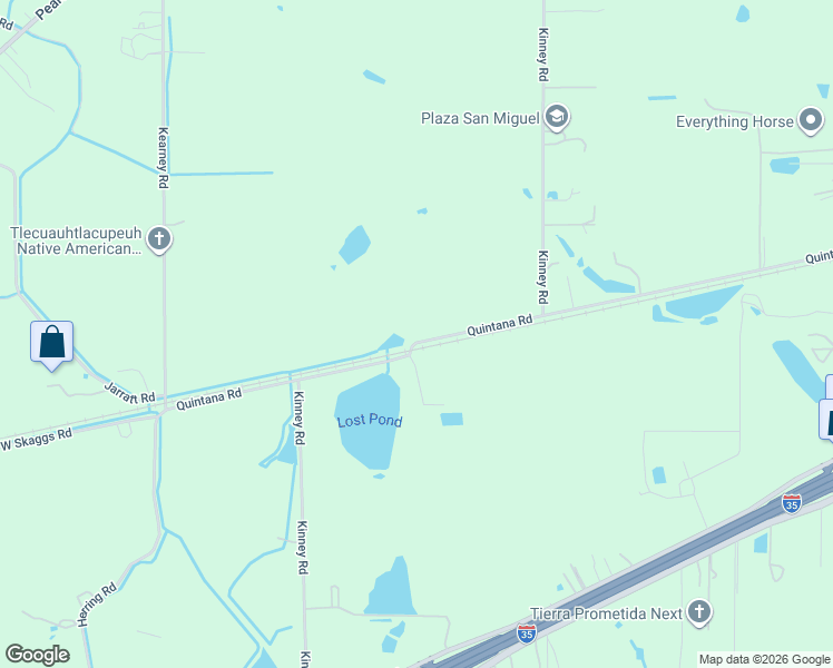 map of restaurants, bars, coffee shops, grocery stores, and more near 14215 Quintana Road in Atascosa