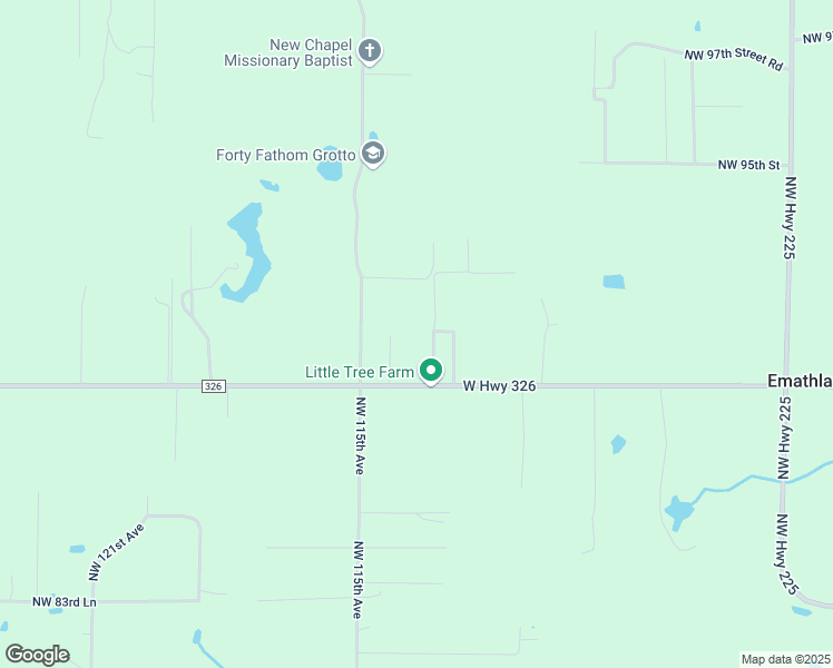 map of restaurants, bars, coffee shops, grocery stores, and more near 11375 Southeast County Road 326 in Ocala