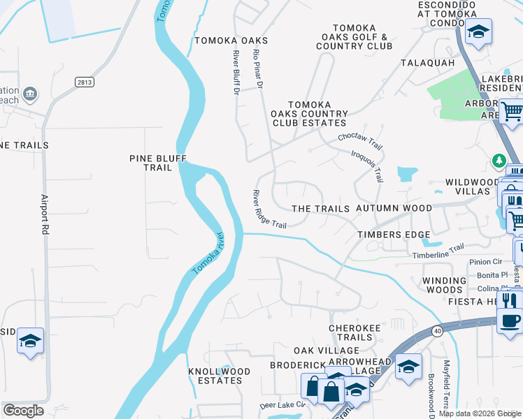 map of restaurants, bars, coffee shops, grocery stores, and more near 27 River Ridge Trail in Ormond Beach