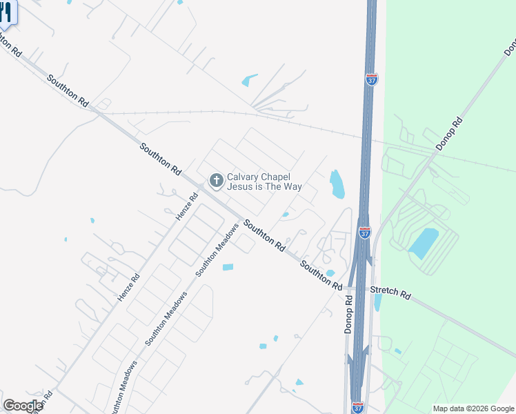 map of restaurants, bars, coffee shops, grocery stores, and more near 13326 Stetson Trail in San Antonio