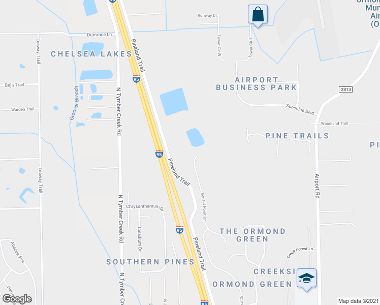map of restaurants, bars, coffee shops, grocery stores, and more near 1635 U.S. 1 in Ormond Beach