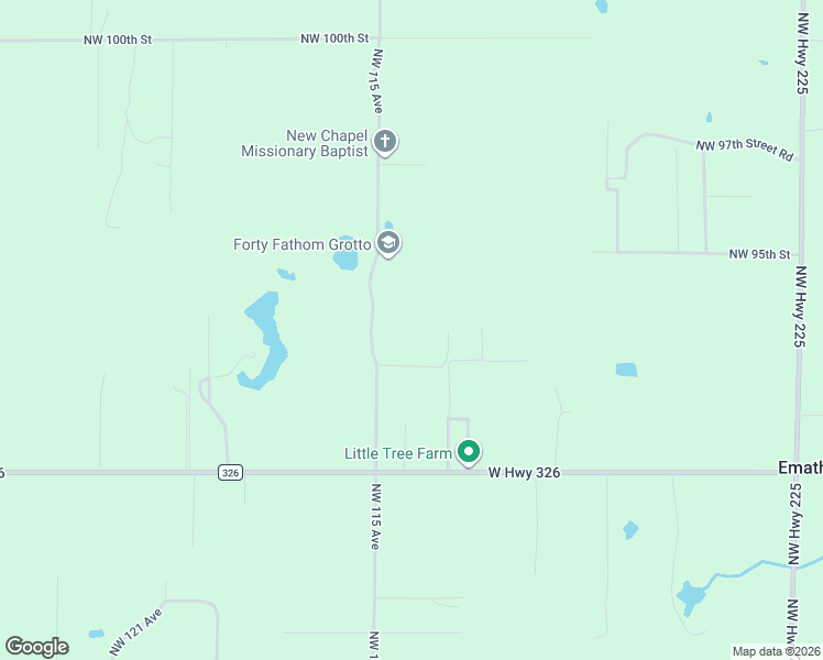 map of restaurants, bars, coffee shops, grocery stores, and more near 9251 Northwest 115th Avenue in Ocala