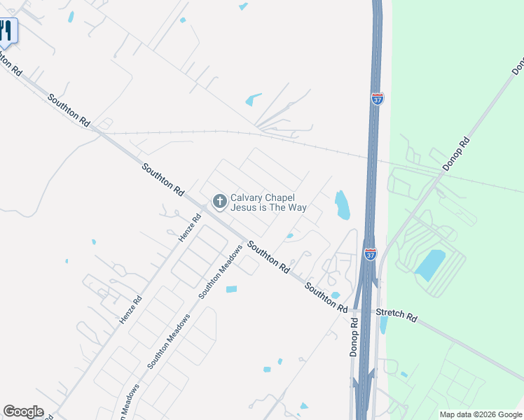 map of restaurants, bars, coffee shops, grocery stores, and more near 4523 Stetson Run in San Antonio