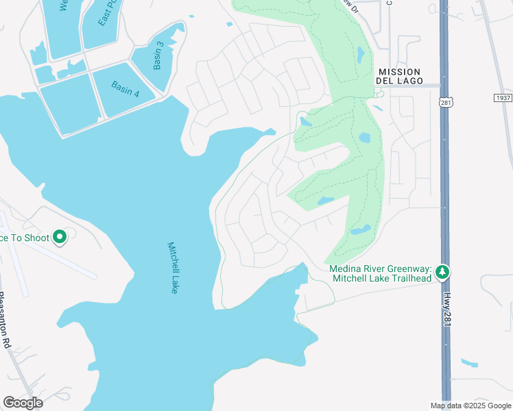 map of restaurants, bars, coffee shops, grocery stores, and more near 12200 US 281 in San Antonio