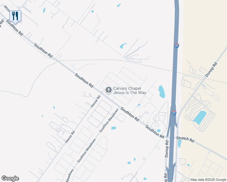 map of restaurants, bars, coffee shops, grocery stores, and more near 4347 Southton Way in San Antonio