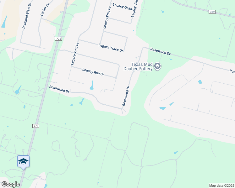 map of restaurants, bars, coffee shops, grocery stores, and more near 149 Rosewood Drive in La Vernia