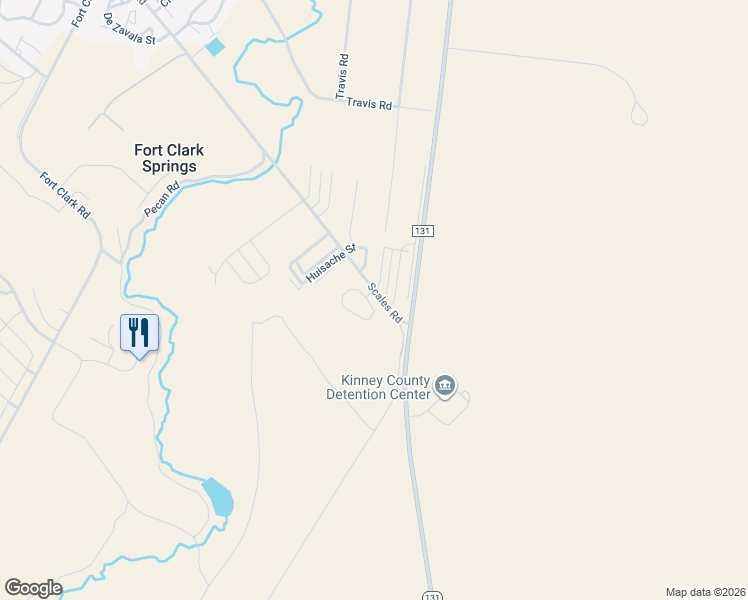 map of restaurants, bars, coffee shops, grocery stores, and more near 90 Cenizo Circle in Brackettville