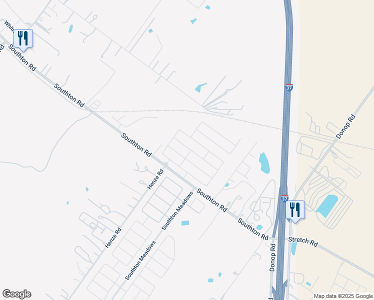 map of restaurants, bars, coffee shops, grocery stores, and more near 4342 Stetson Run in San Antonio
