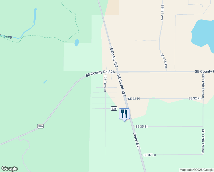 map of restaurants, bars, coffee shops, grocery stores, and more near 3150 Southeast 109th Court in Morriston