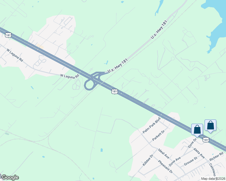 map of restaurants, bars, coffee shops, grocery stores, and more near 13147 South U.S. Highway 181 in San Antonio