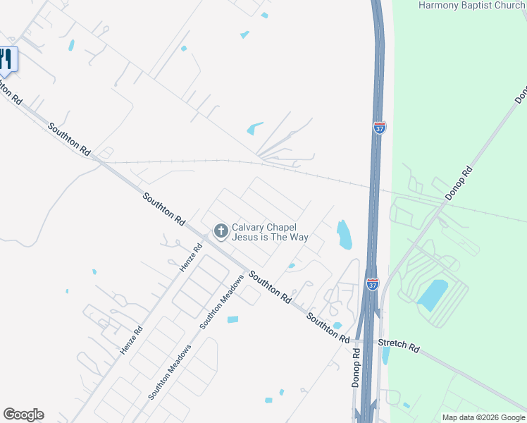 map of restaurants, bars, coffee shops, grocery stores, and more near 4503 Wrangler Run in San Antonio