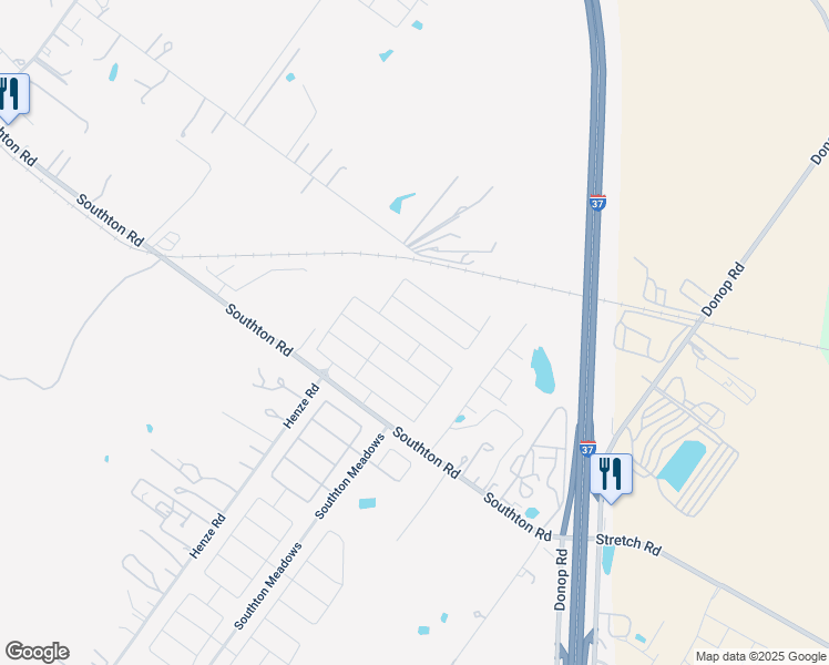 map of restaurants, bars, coffee shops, grocery stores, and more near 4443 Stetson Park in San Antonio