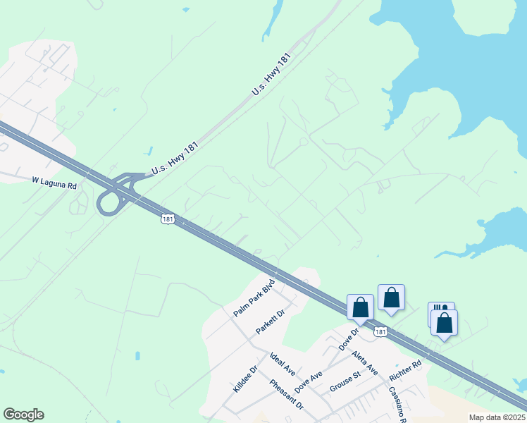 map of restaurants, bars, coffee shops, grocery stores, and more near 13359 Laguna Road in San Antonio