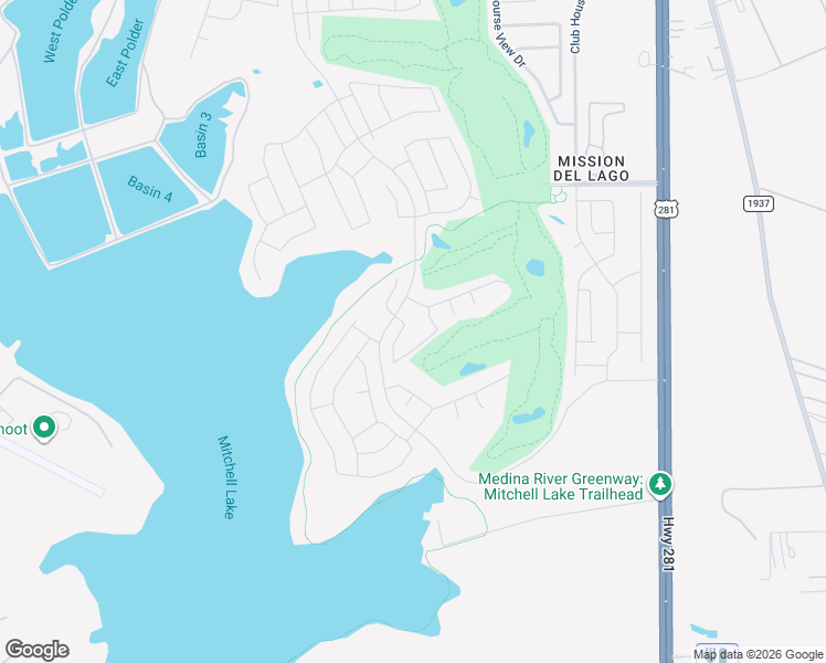 map of restaurants, bars, coffee shops, grocery stores, and more near 12200 US 281 in San Antonio