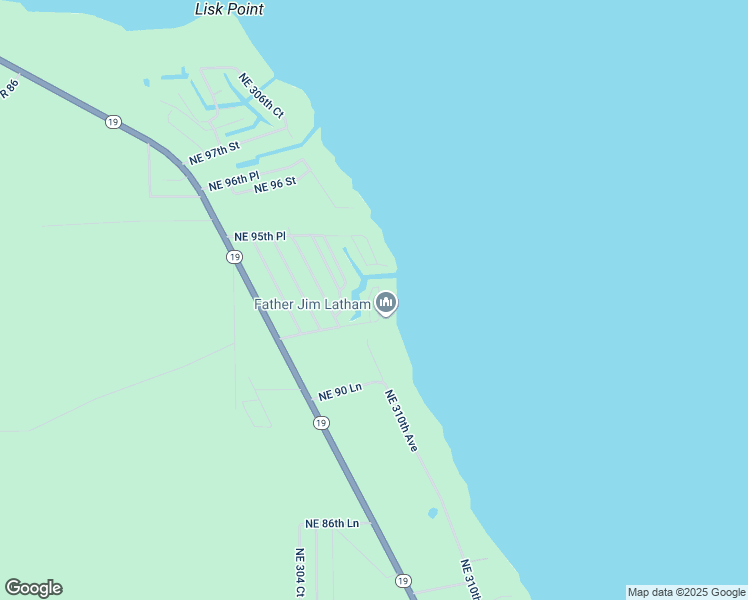 map of restaurants, bars, coffee shops, grocery stores, and more near 9370 Northeast 307th Court in Salt Springs