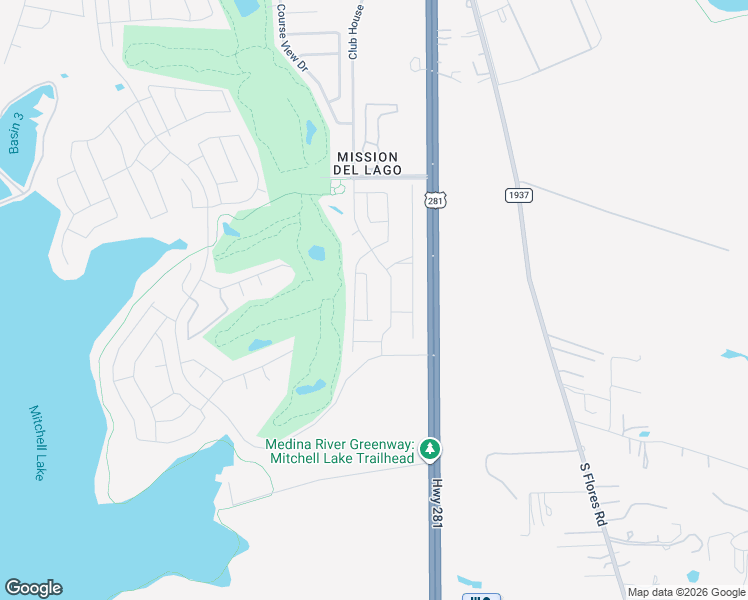 map of restaurants, bars, coffee shops, grocery stores, and more near 12200 U.S. 281 in San Antonio