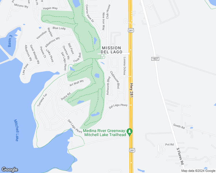 map of restaurants, bars, coffee shops, grocery stores, and more near 13431 Ashworth Boulevard in San Antonio